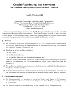 Geschäftsordnung 23.10.2021
